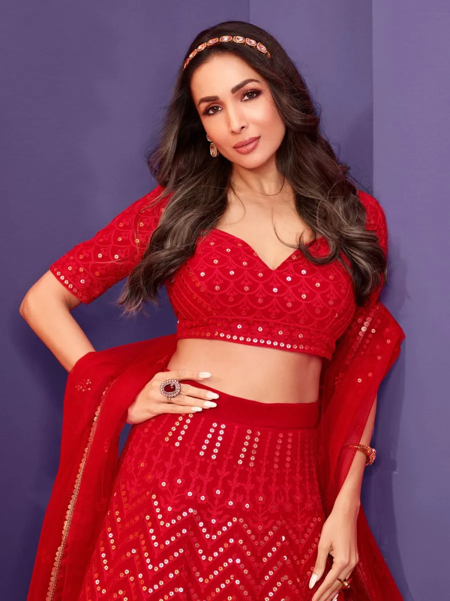 Alluring Bollywood Diva Malaika Arora Featuring Inddus Lehenga Choli