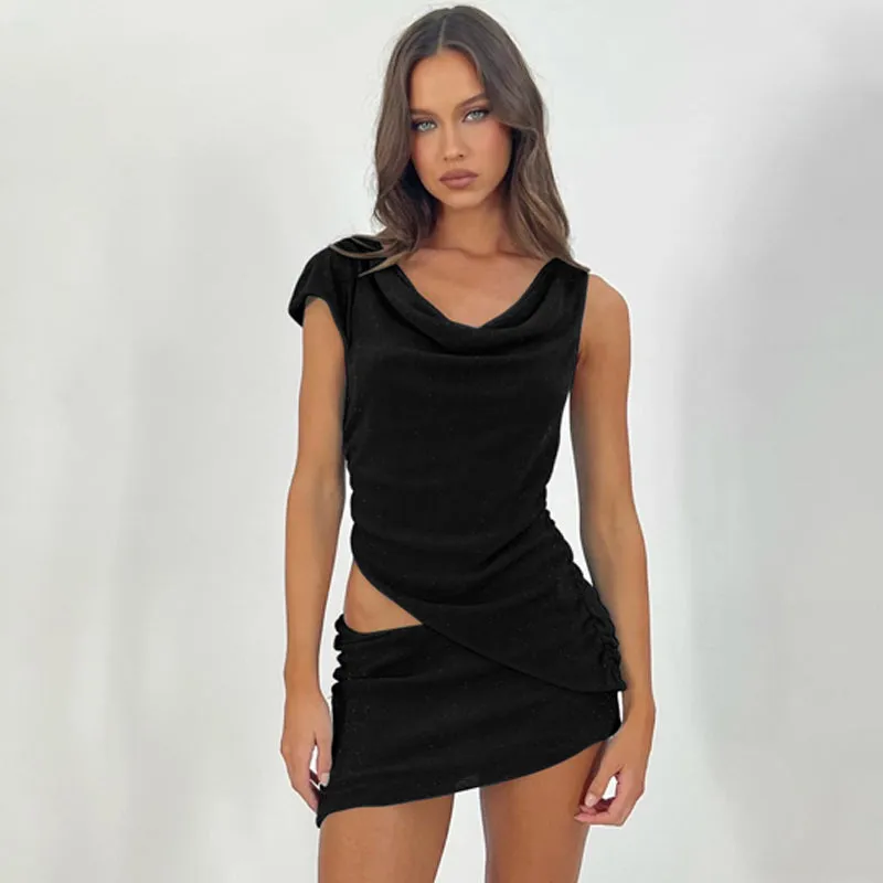 Alta Off Shoulder Mini Skirt Set