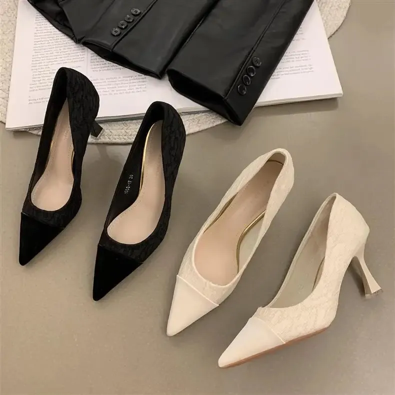 Amozae-Pointed Toe High Heels Women Fashion Elegant Office High Heels Shoes Party Dress Wedding Shoes Designer Stiletto Heel Female