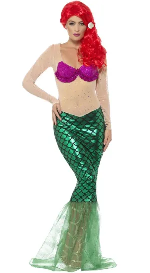 Ariel Womens Deluxe Mermaid Princess Costume