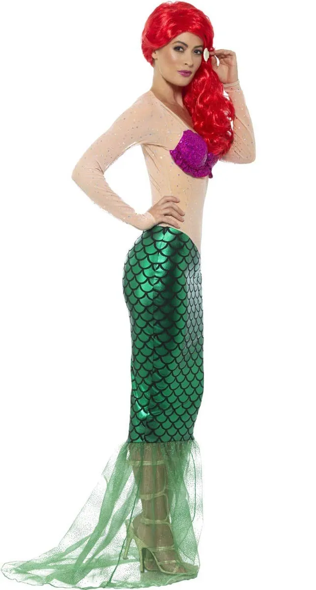 Ariel Womens Deluxe Mermaid Princess Costume