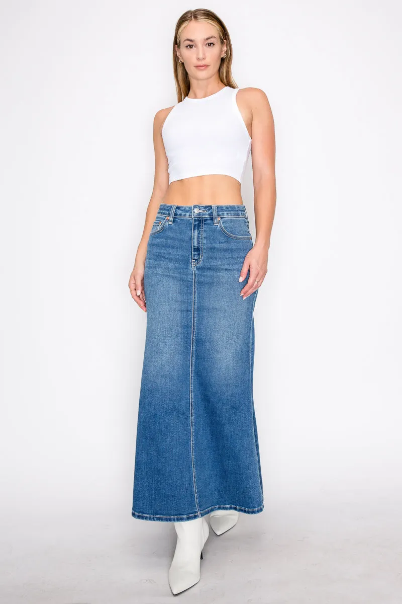 Astrid Denim Mermaid Maxi Skirt