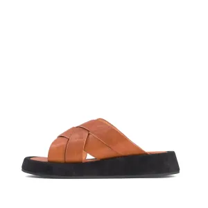 Astrid mule leather - COGNAC