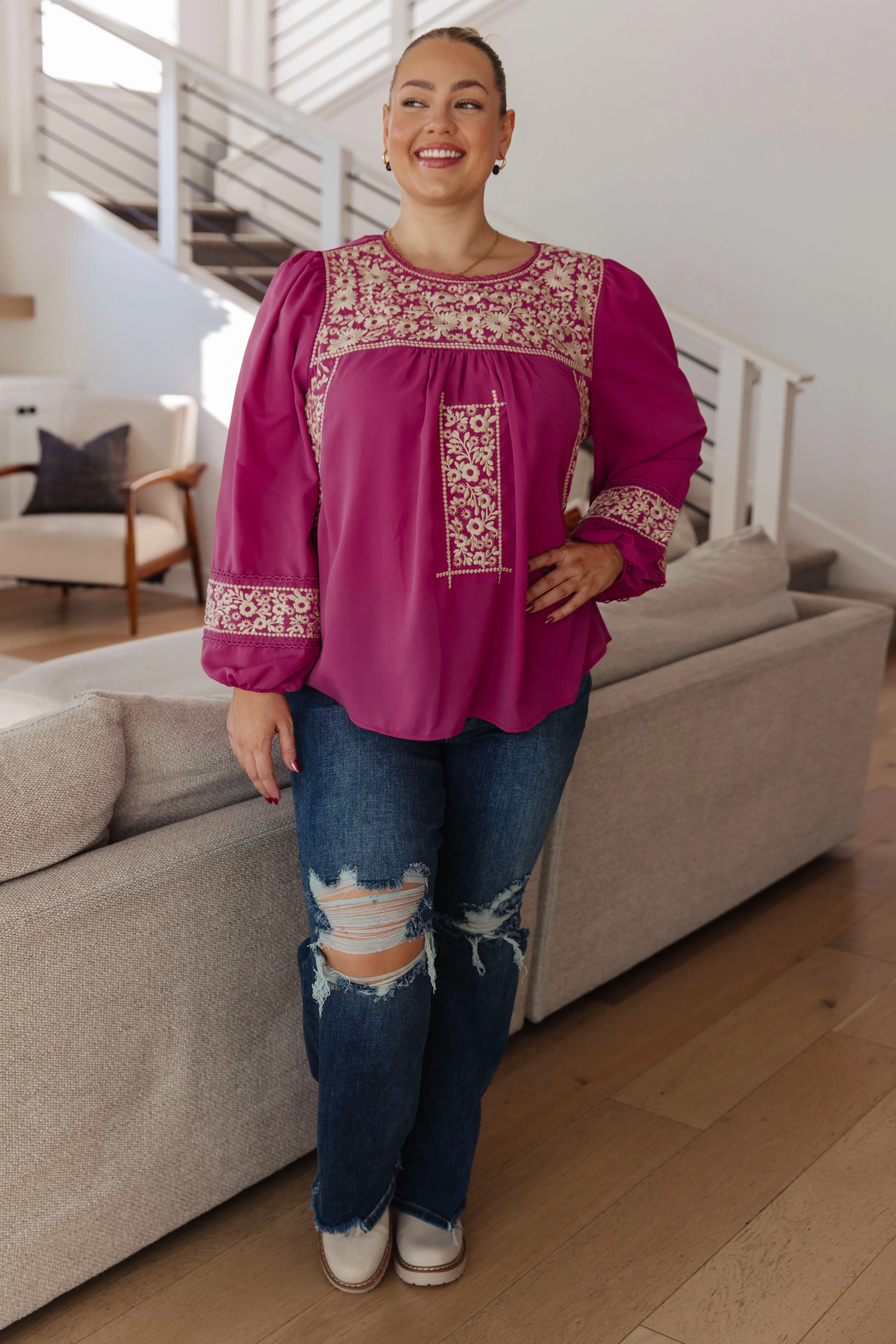 Ava Embroidered Blouse