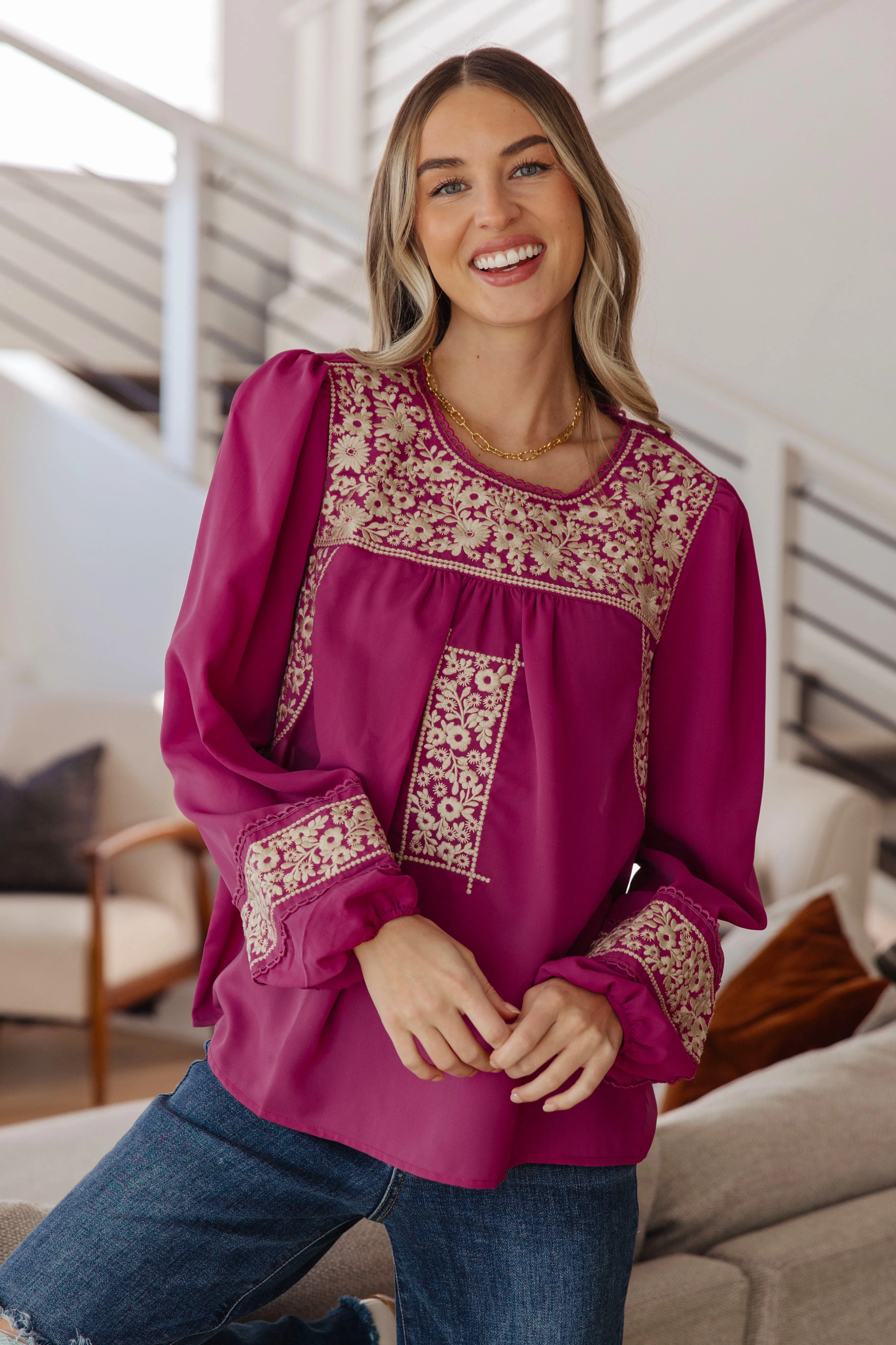 Ava Embroidered Blouse