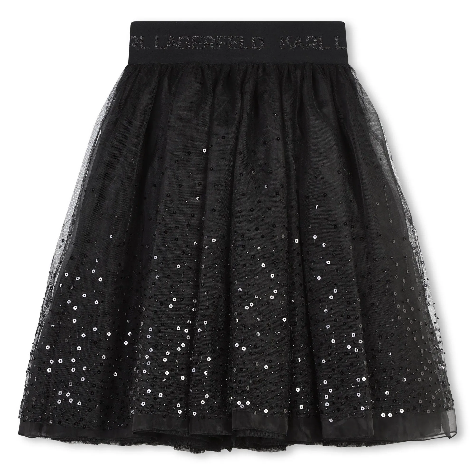 Black Mesh Sequin Tutu Skirt