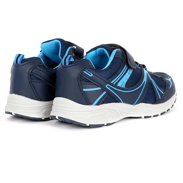 BOYS VELCRO AND LACE UP SNEAKERS - BLUE