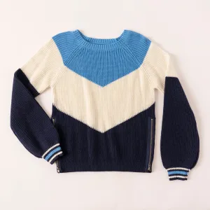 Colorblock Chevron Sweater