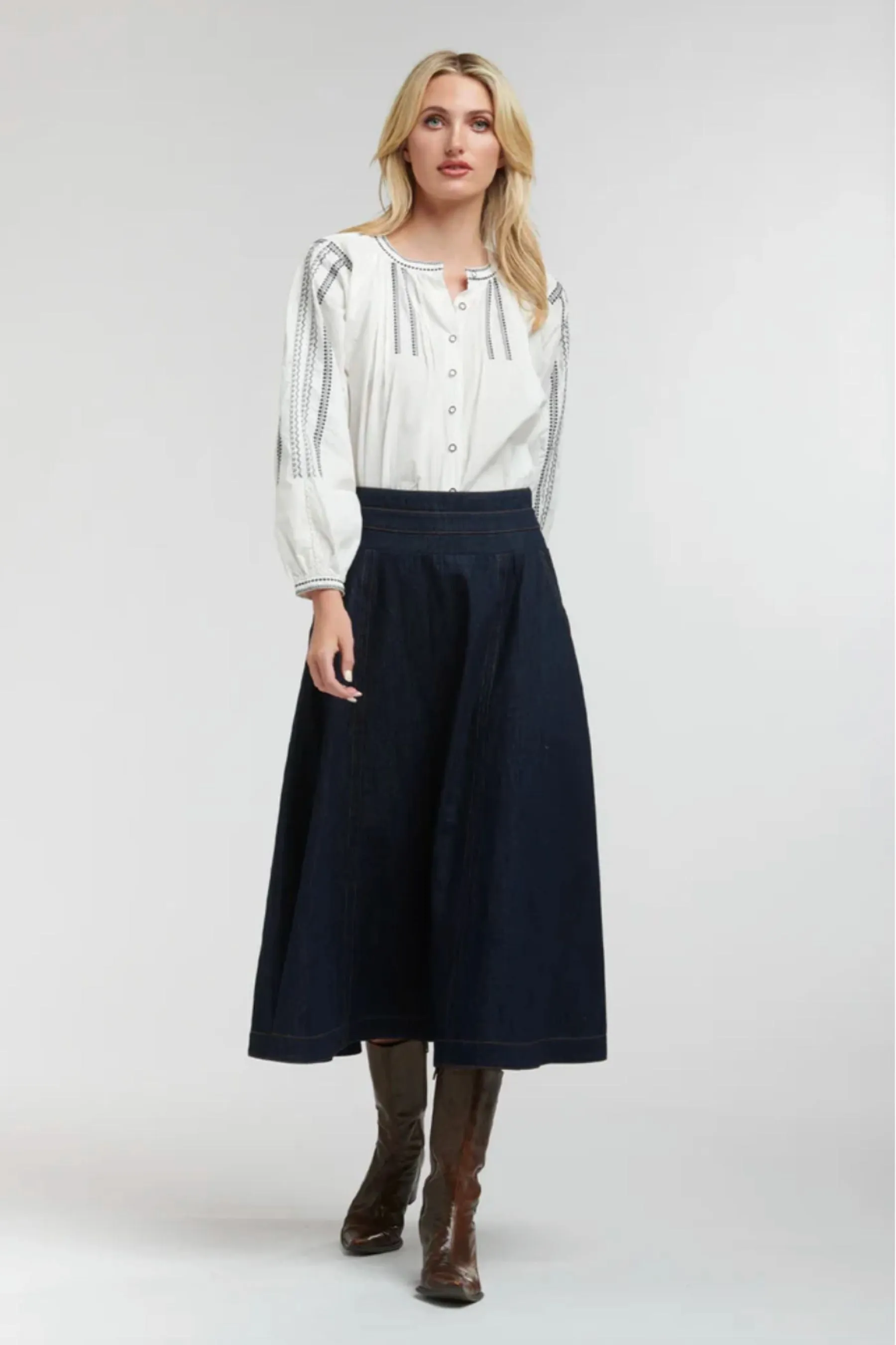 Dakota Skirt | Dark Denim