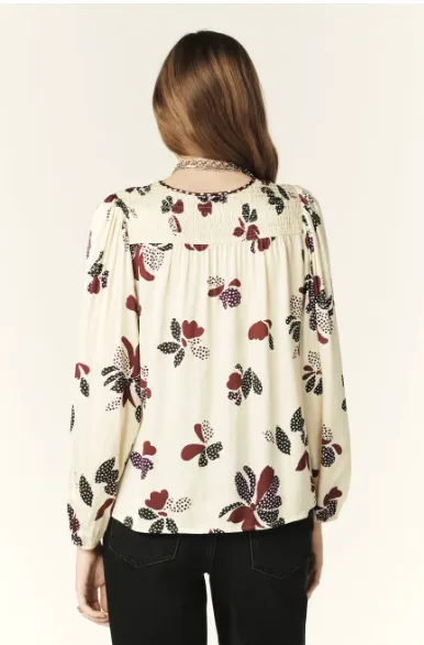 Diky Cream Floral Blouse