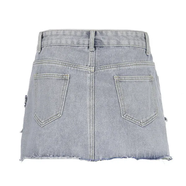 Downtown Girl Star Denim Skirt