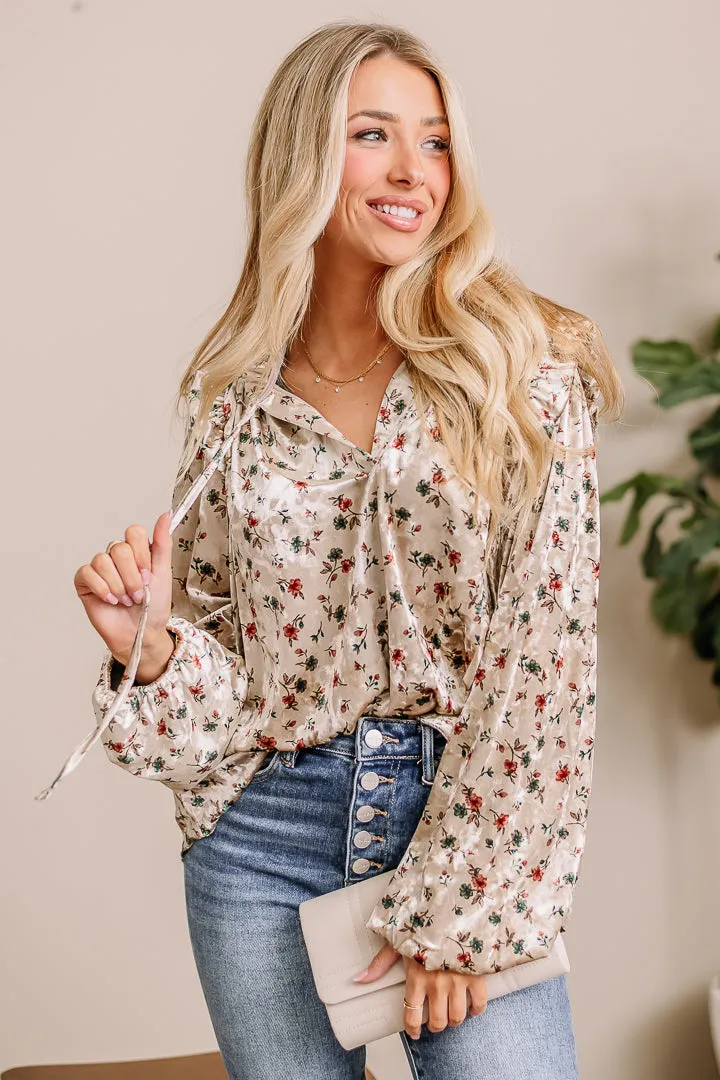 Easy Does It Floral Velour Top