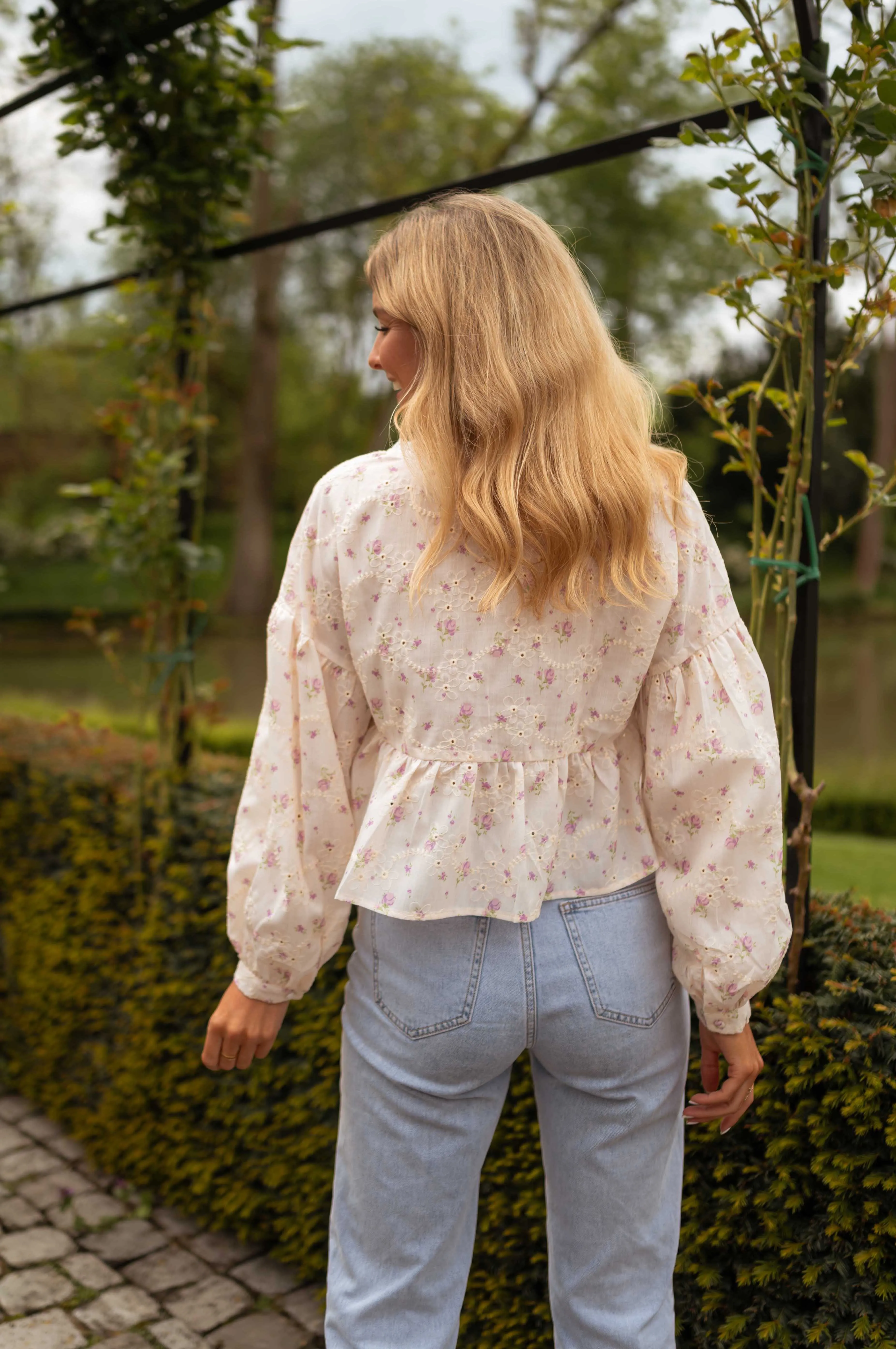 Ecru Floral Archie Blouse