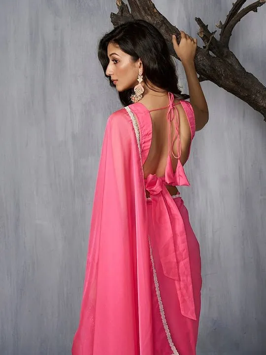 Embroidered Organza Saree