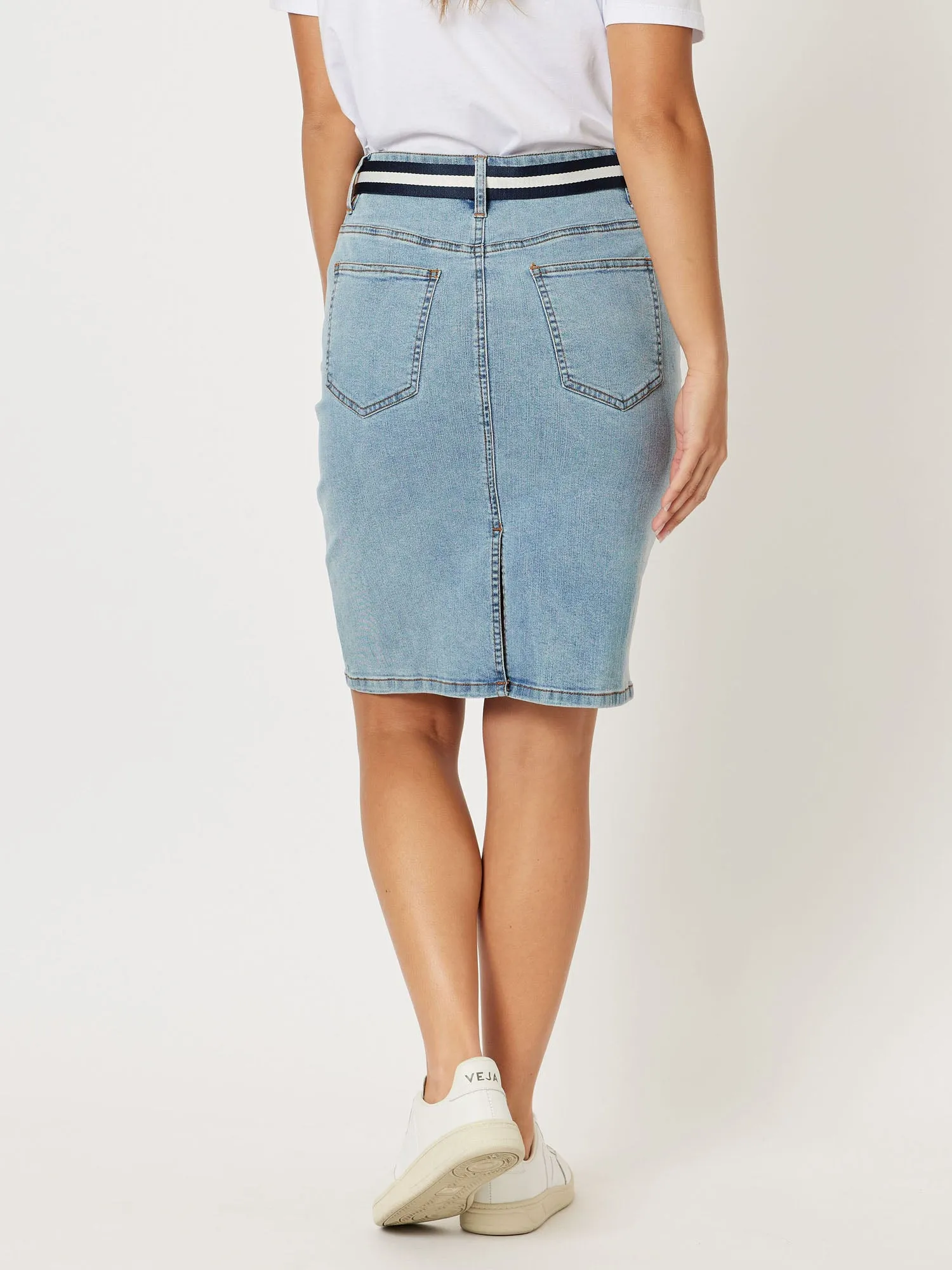 Emily Stretch Denim Jean Skirt - Denim