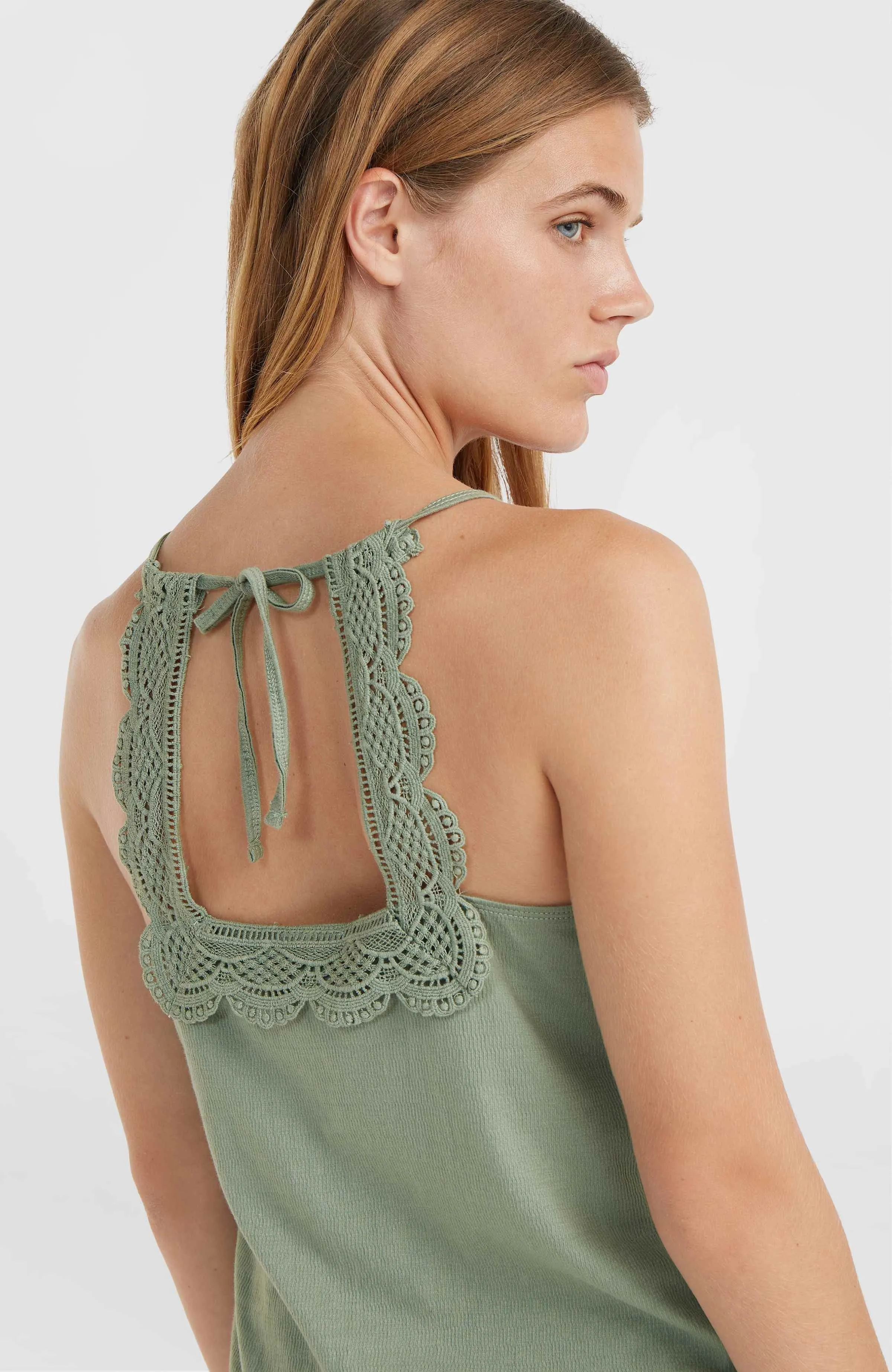 Essentials Ava Lace Tank Top | Lily Pad