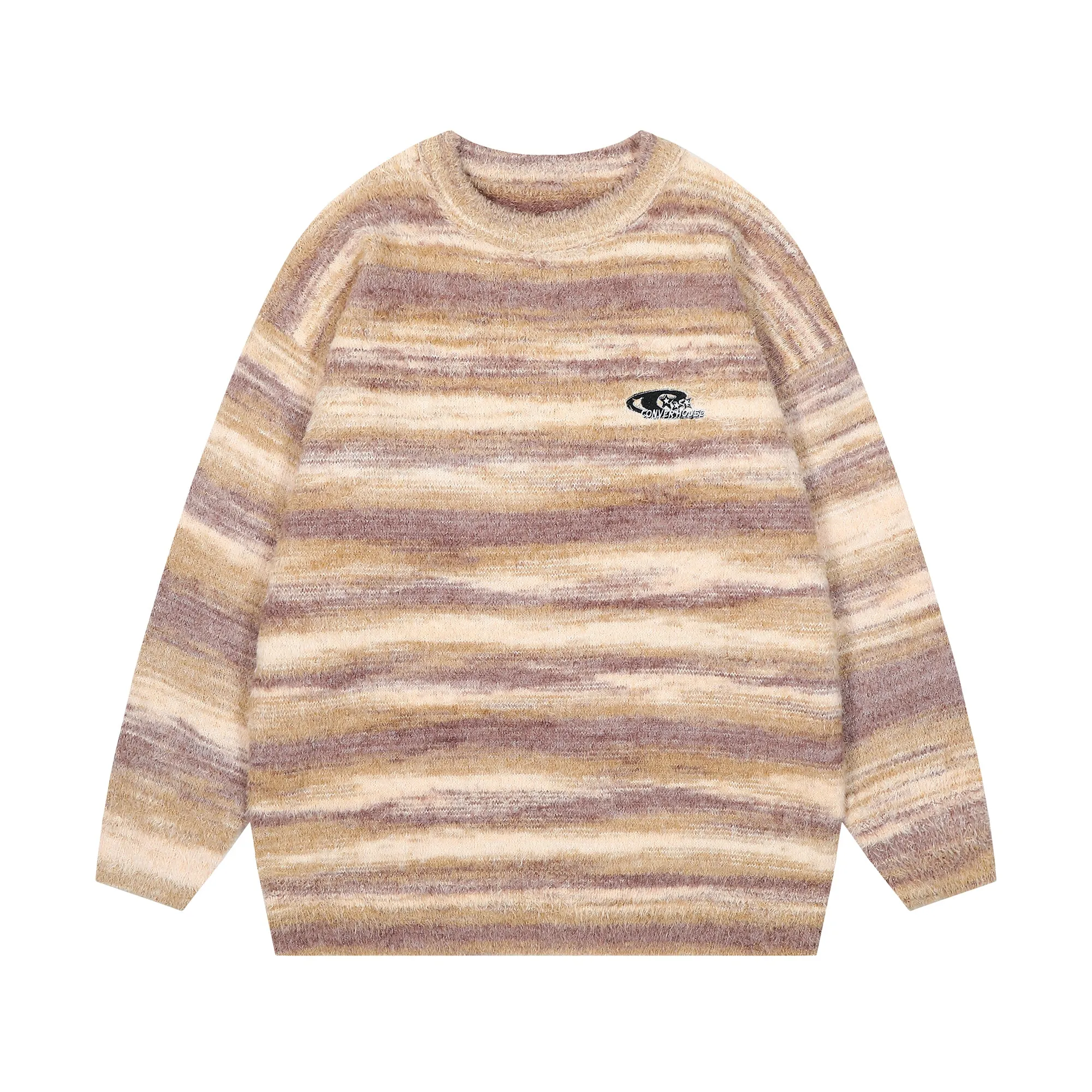 Faire Echo flame-striped casual sweater