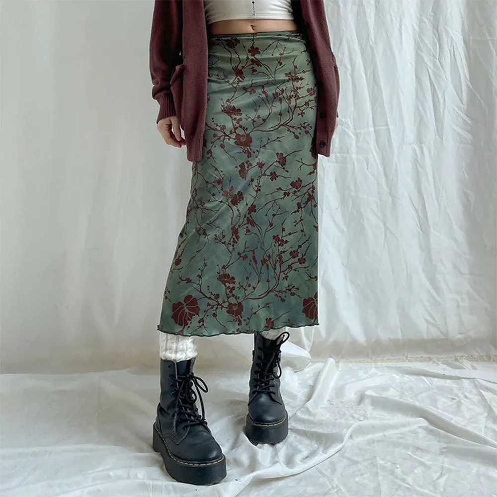 Fairycore Aesthetic Midi Skirt