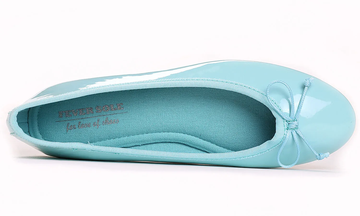 Feversole Women's Macaroon Mint Memory Foam Cushion Insock Patent Ballet Flat