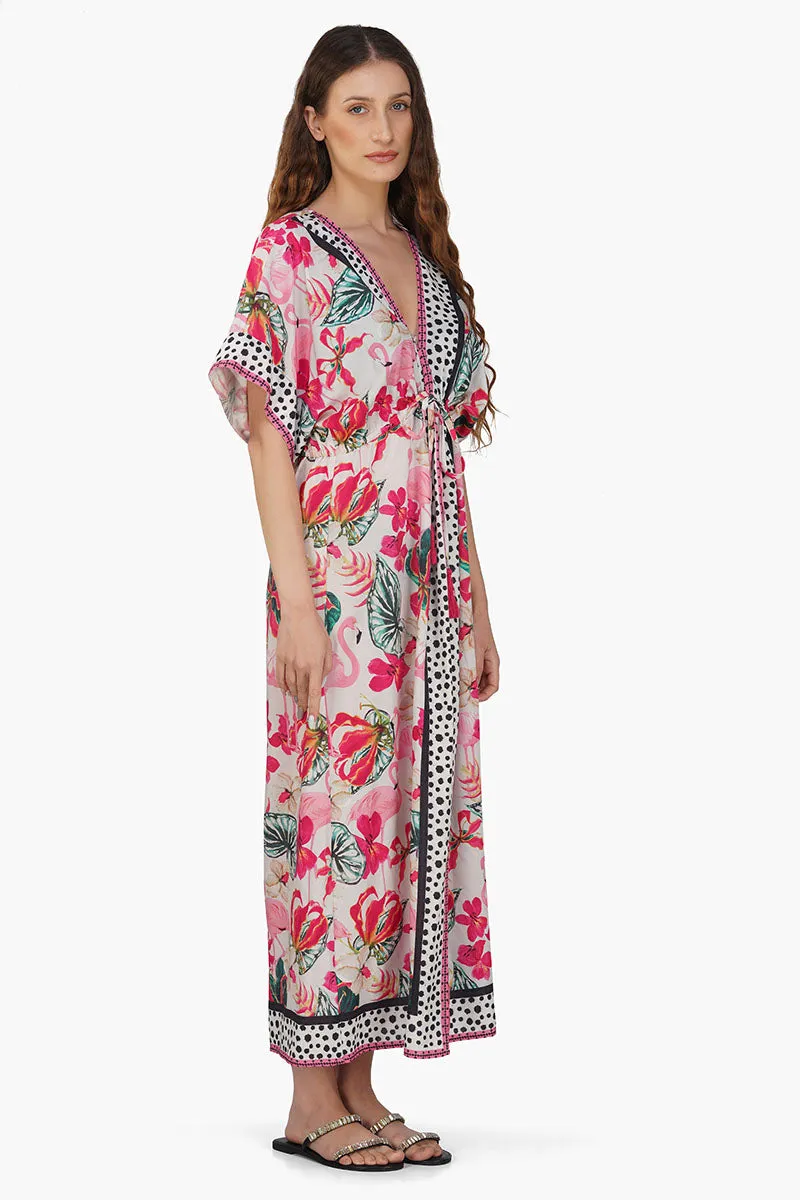 Flamingo Paradise Printed Dress