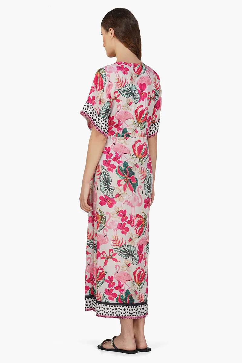 Flamingo Paradise Printed Dress