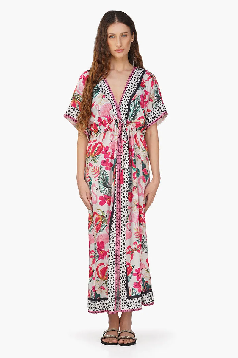 Flamingo Paradise Printed Dress