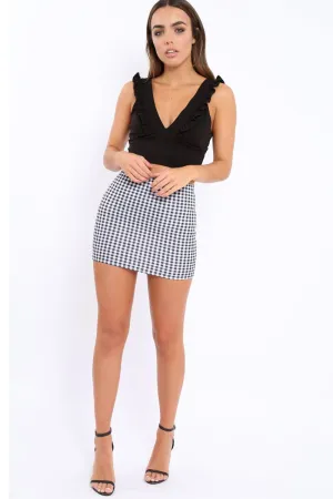 Gingham Bodycon Skirt - Lilah