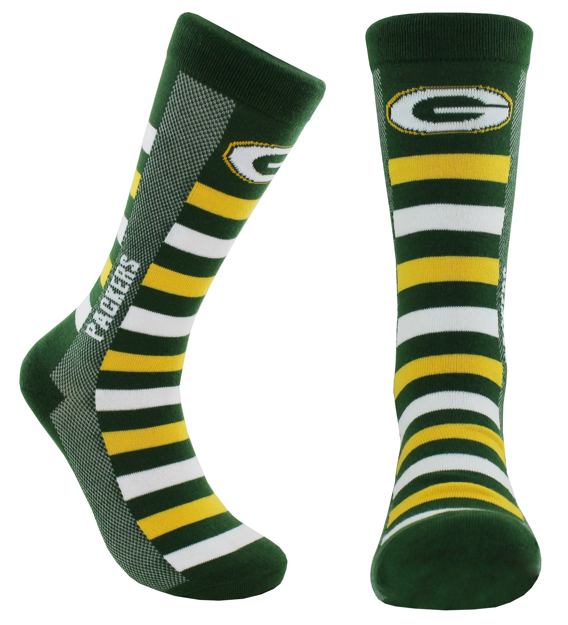 Green Bay Packers Word Crosswalk Dress Socks, One Size