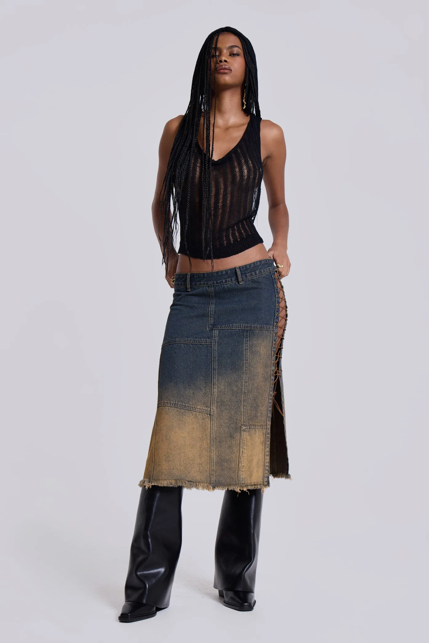 Gypsum Denim Skirt