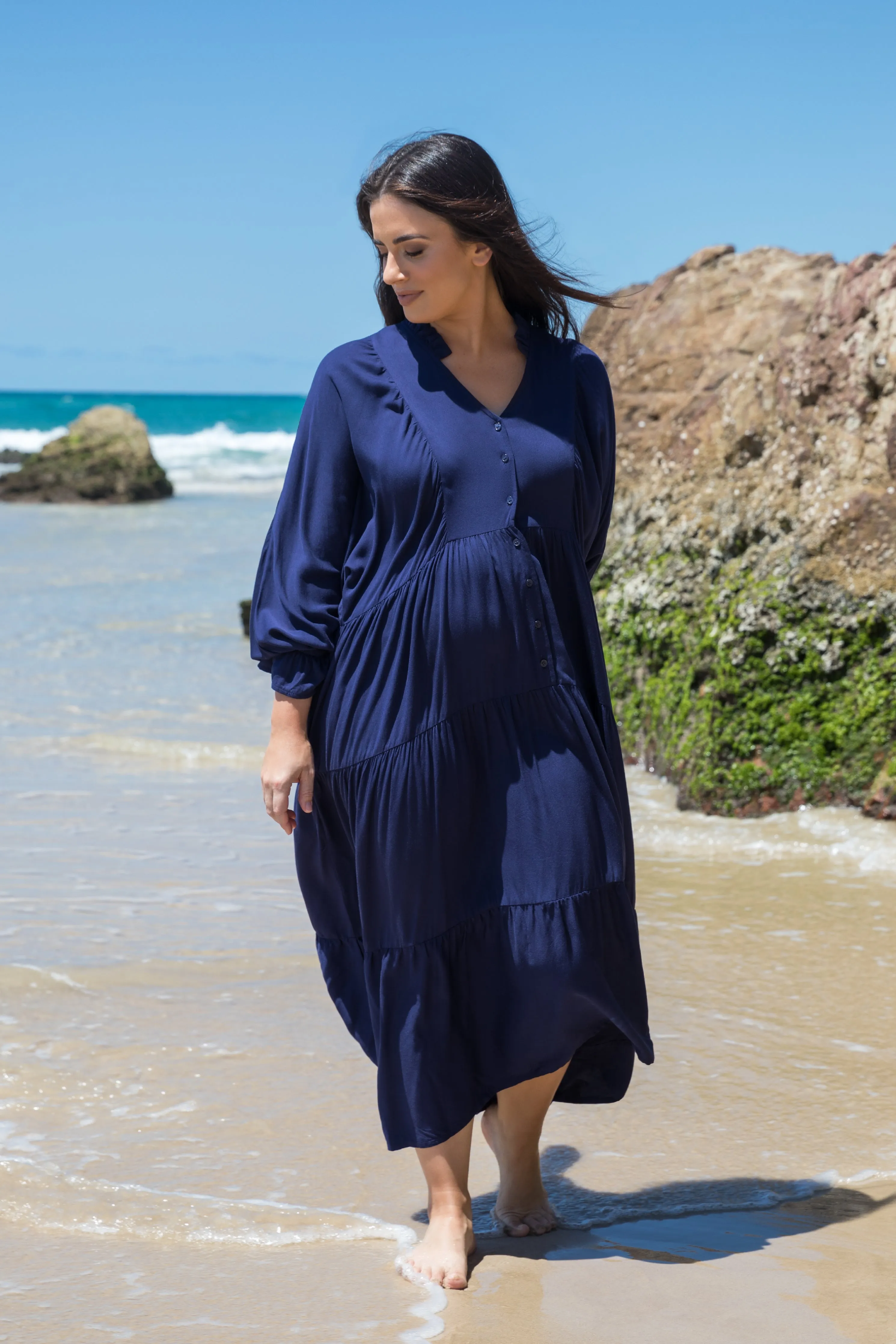 Harvest Maxi Dress | Navy | FINAL SALE