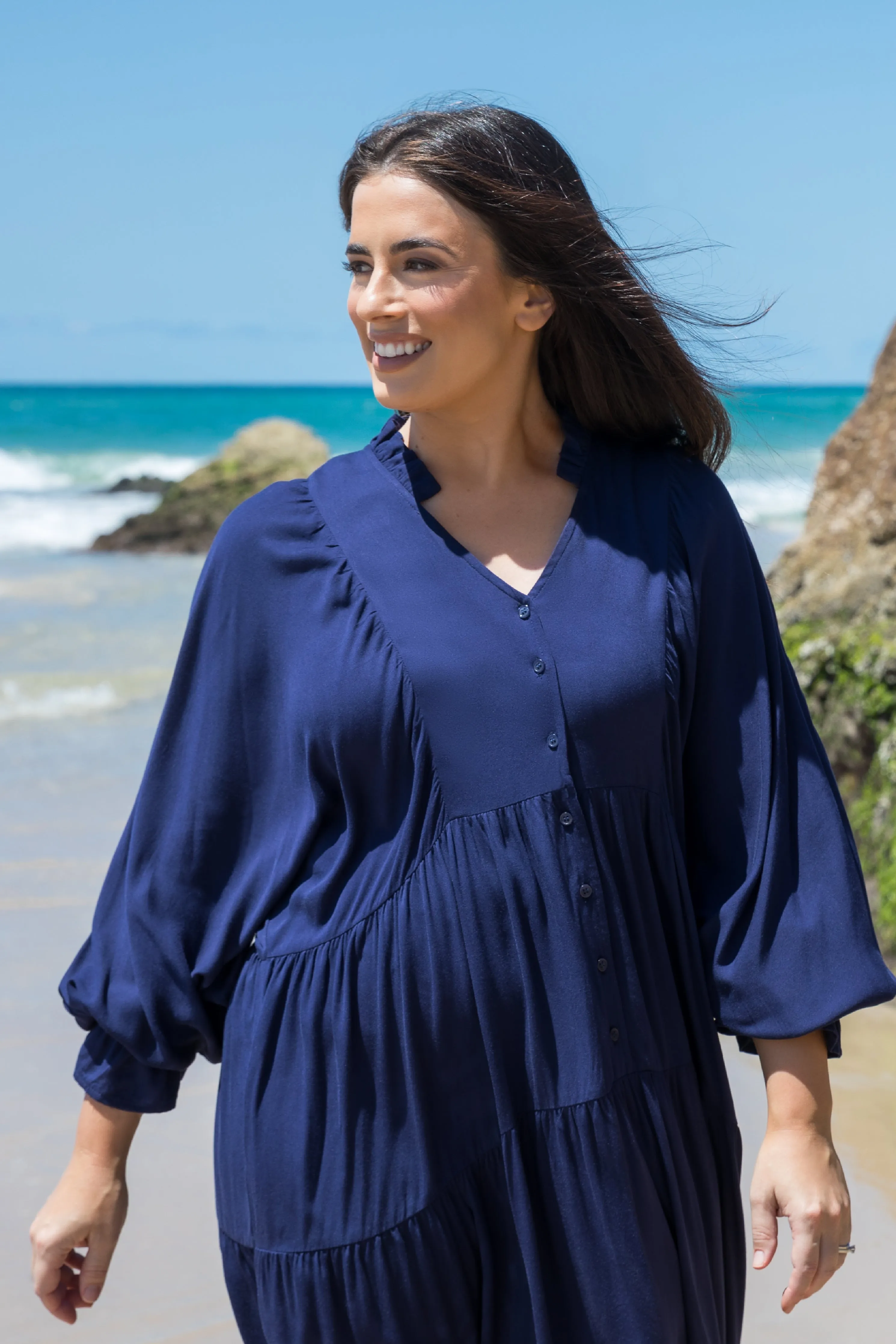 Harvest Maxi Dress | Navy | FINAL SALE