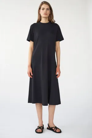 HOLDEN JERSEY DRESS - NAVY - SILK/COTTON JERSEY