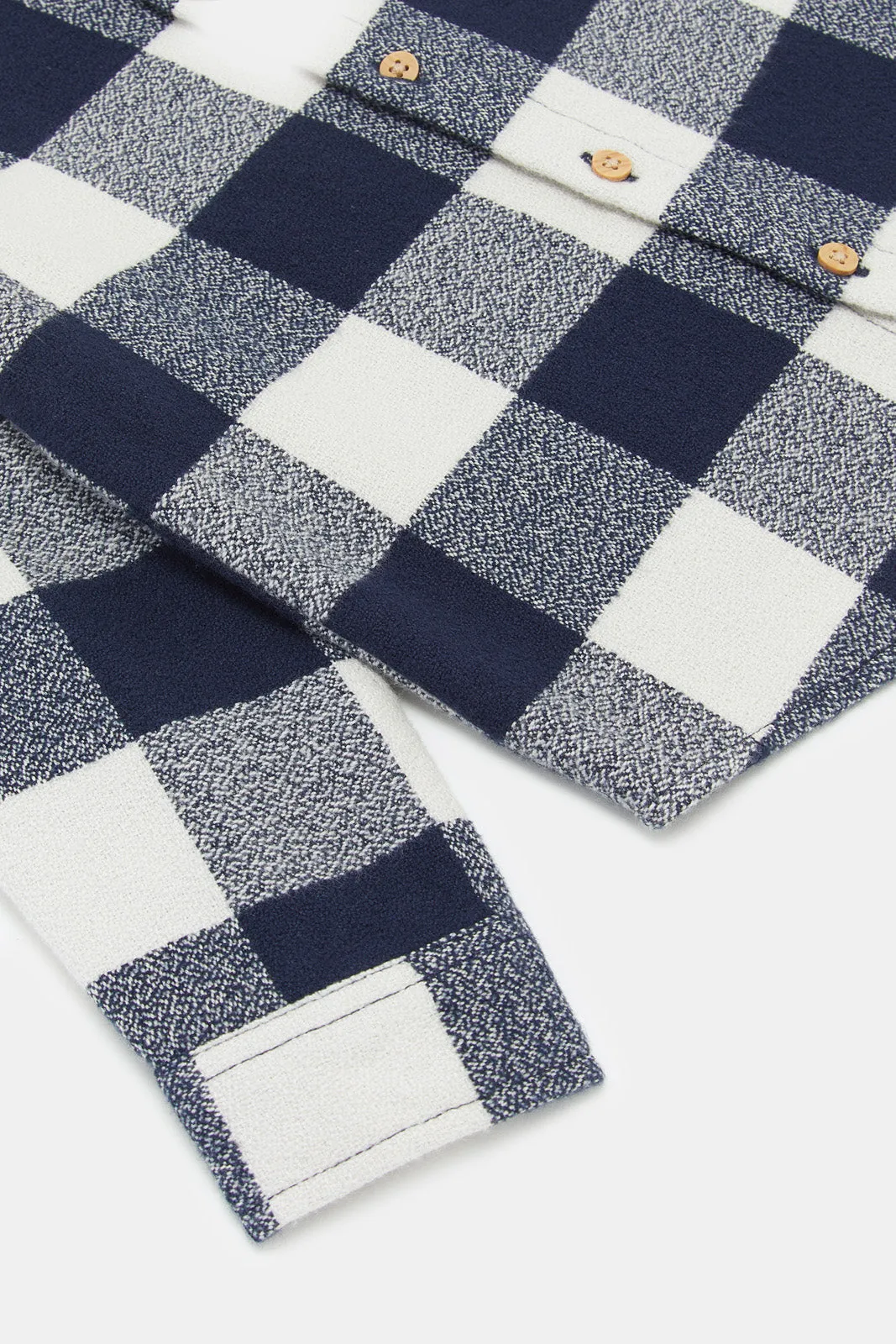 Infant Boys Navy Flannel Shirt