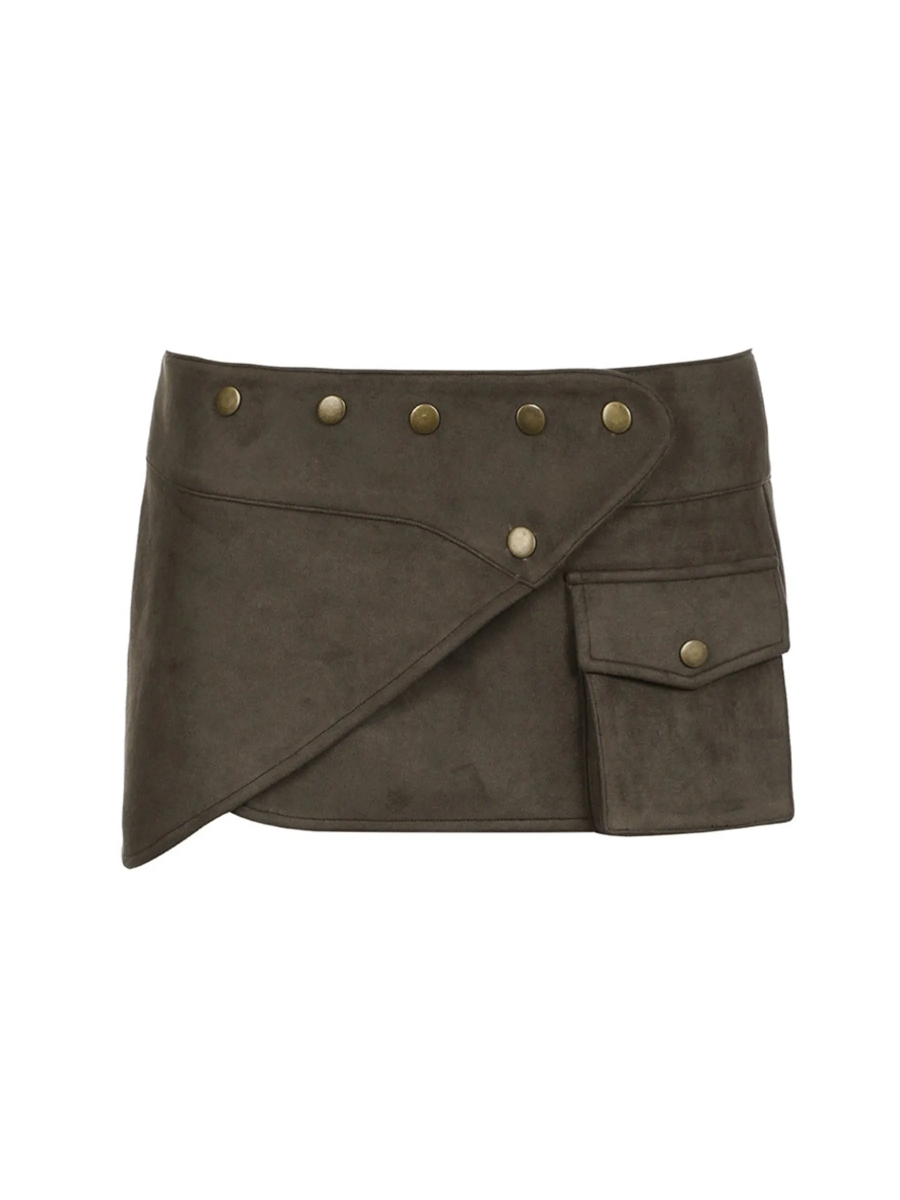 Jubilee Suede Rivet Mini Skirt