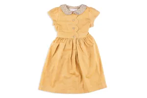 Lamar Mustard Scallop Dress