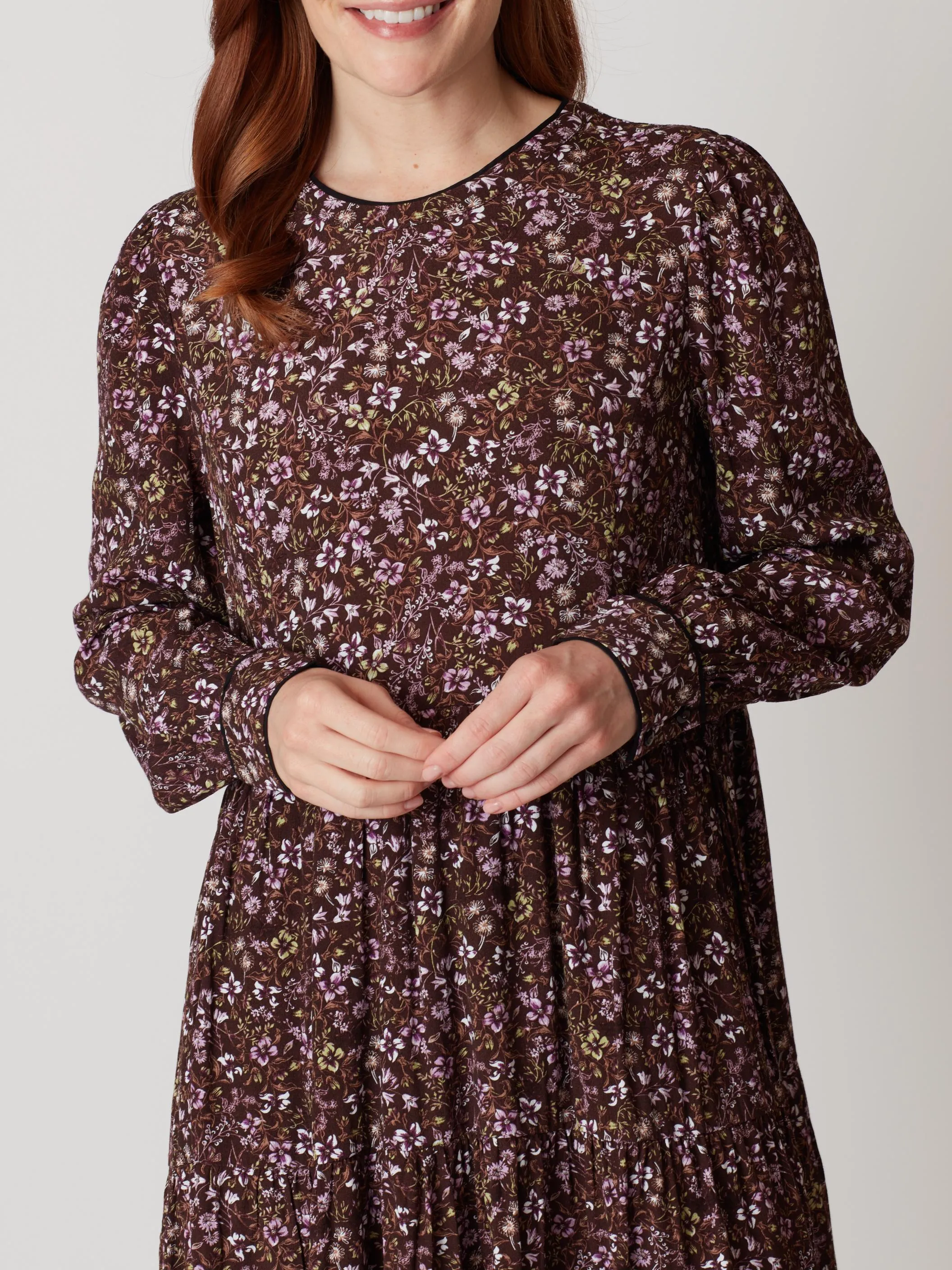 Lilith Floral Print Swing Dress