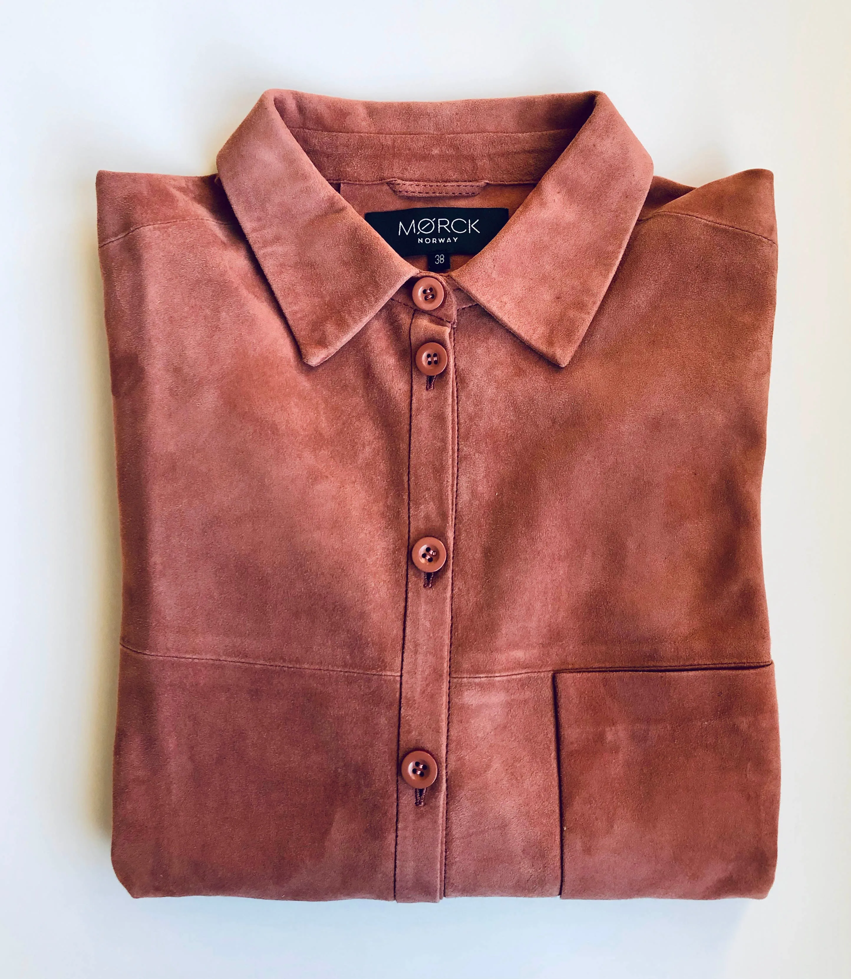 Line leather shirt