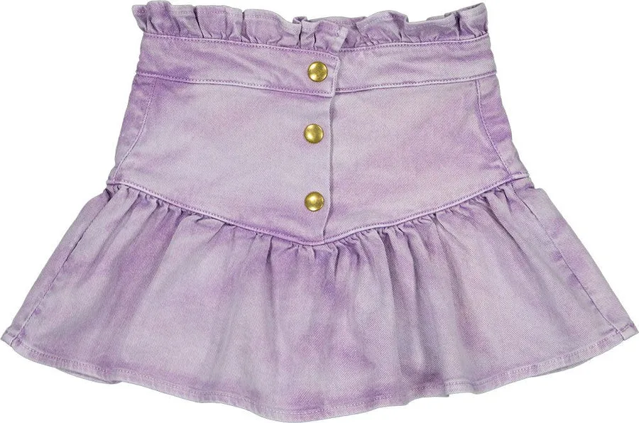 LOUIS LOUISE MAUVE WASHED DENIM PIPEAU SKIRT 