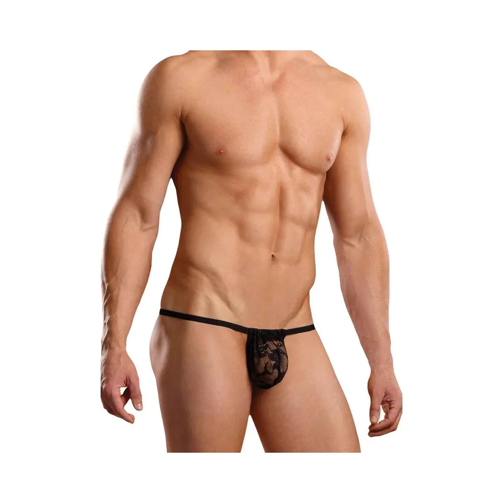 Male Power Stretch Lace Posing Strap One Size