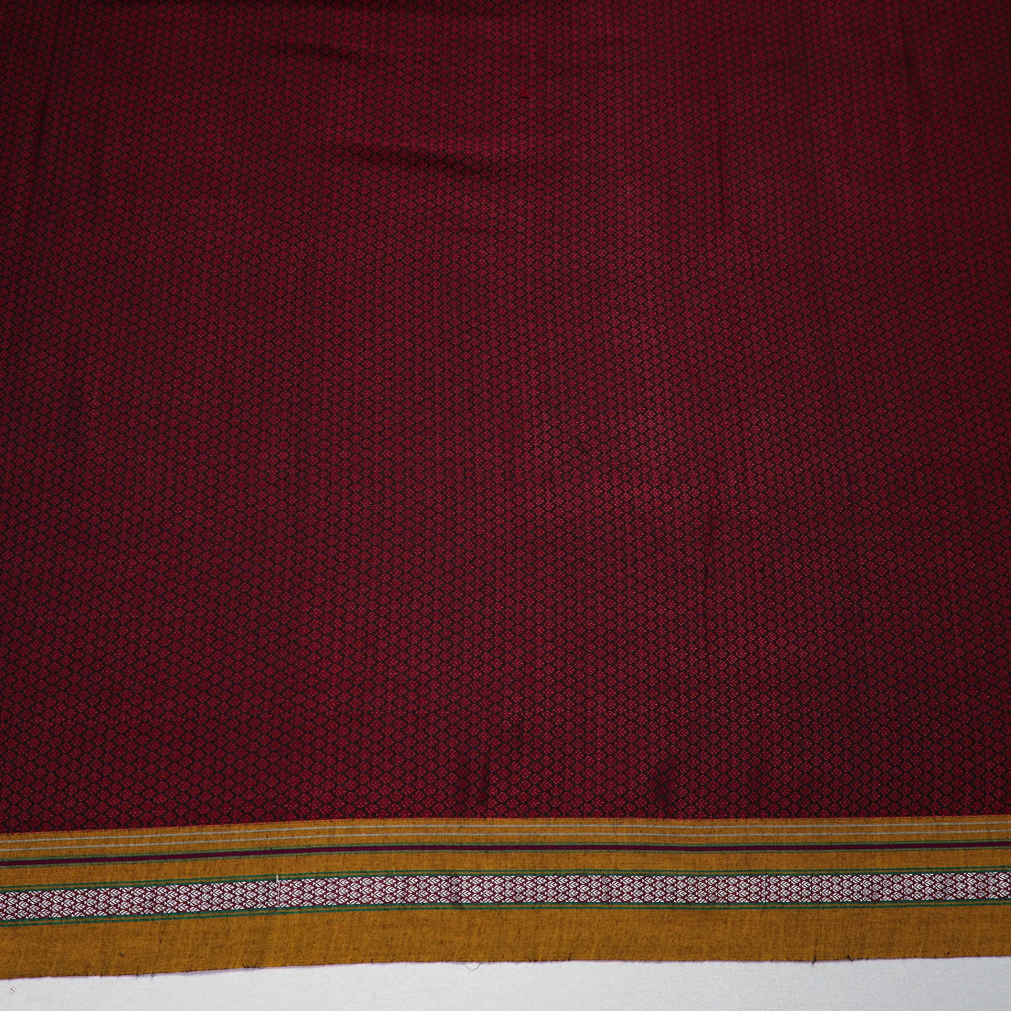 Maroon - Khun Weave Cotton Blouse Piece 35