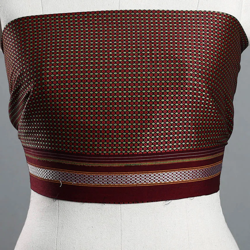 Maroon - Khun Weave Cotton Blouse Piece 63