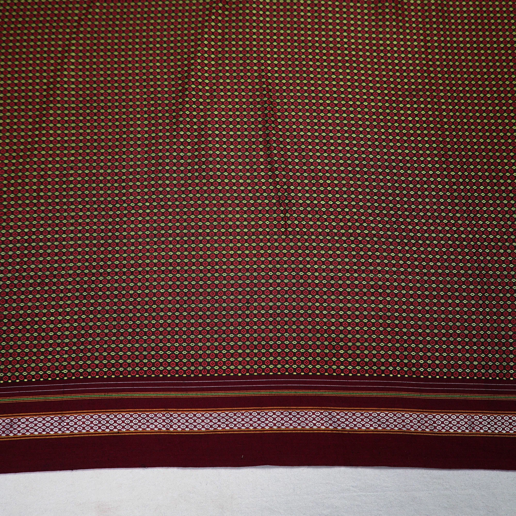 Maroon - Khun Weave Cotton Blouse Piece 63