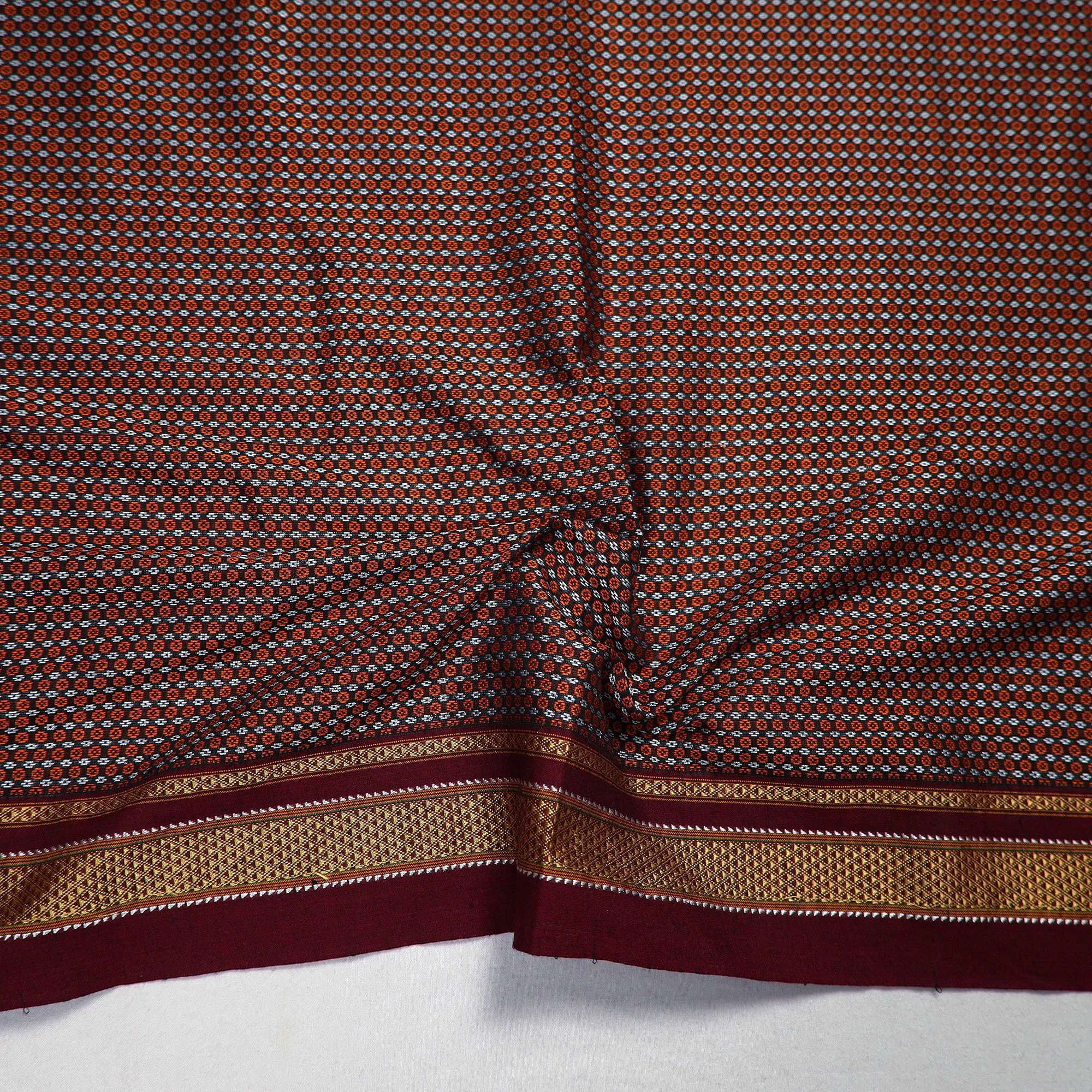 Maroon - Khun Weave Cotton Blouse Piece 67