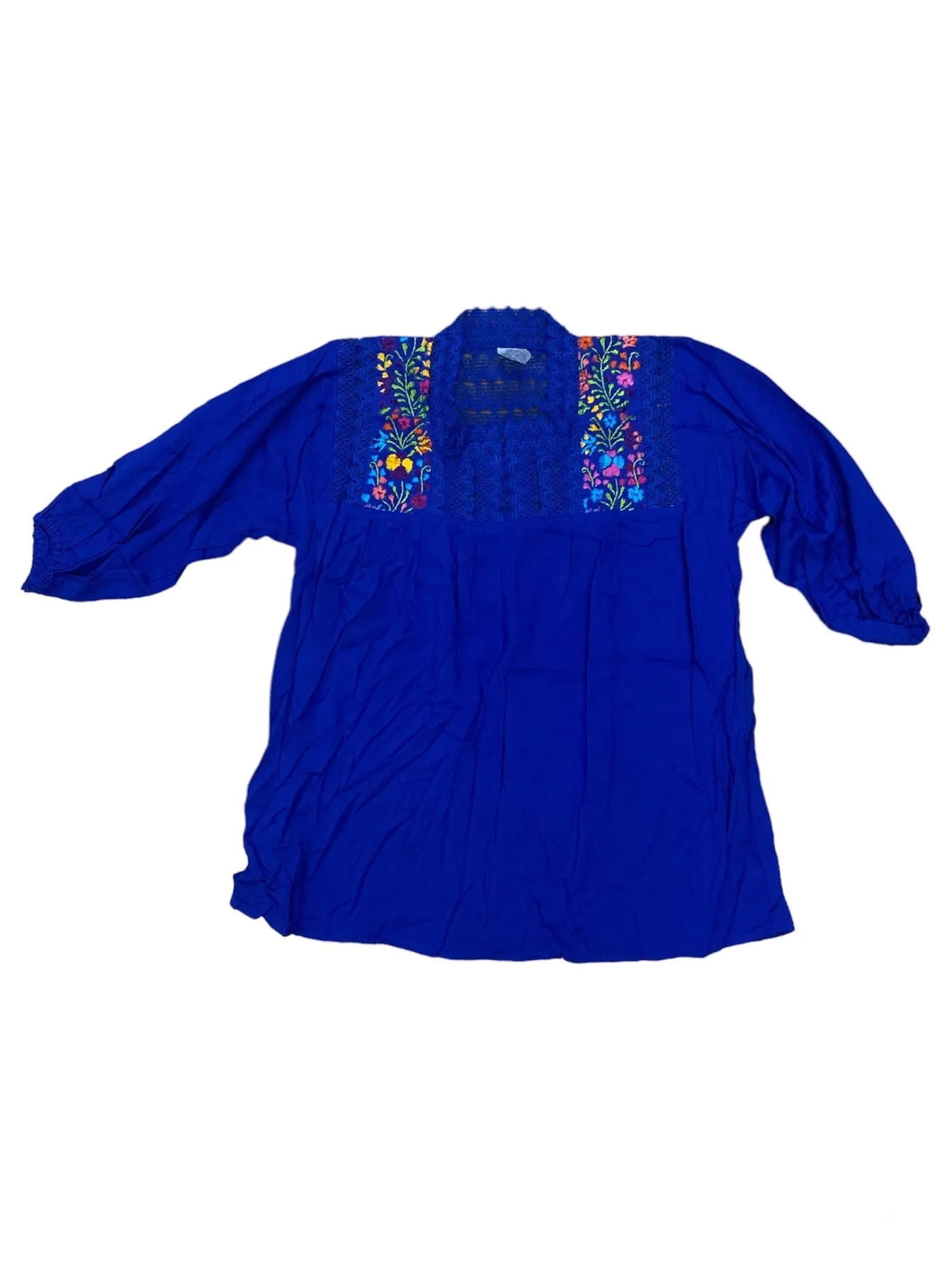 Mexican Floral Embroidered Blouse Espanola