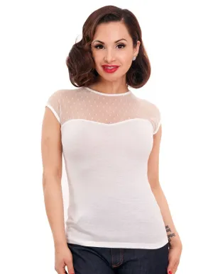 Miss Fancy Top in Ivory