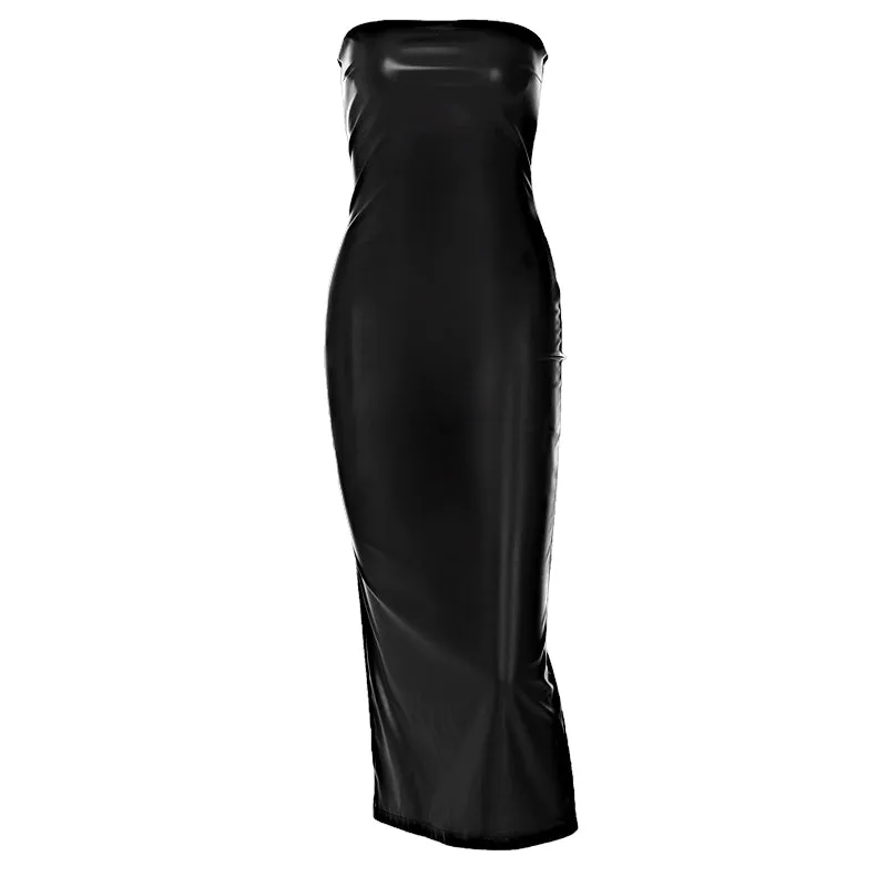 Neala Leather Maxi Dress