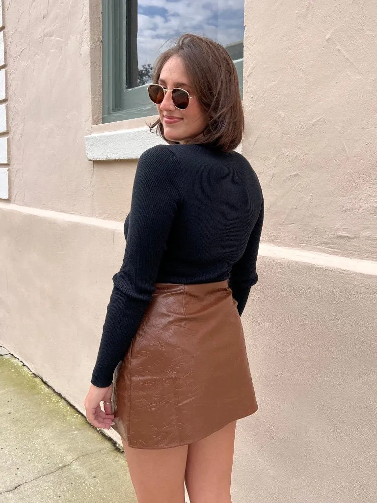 PARKER MINI SKORT IN BROWN