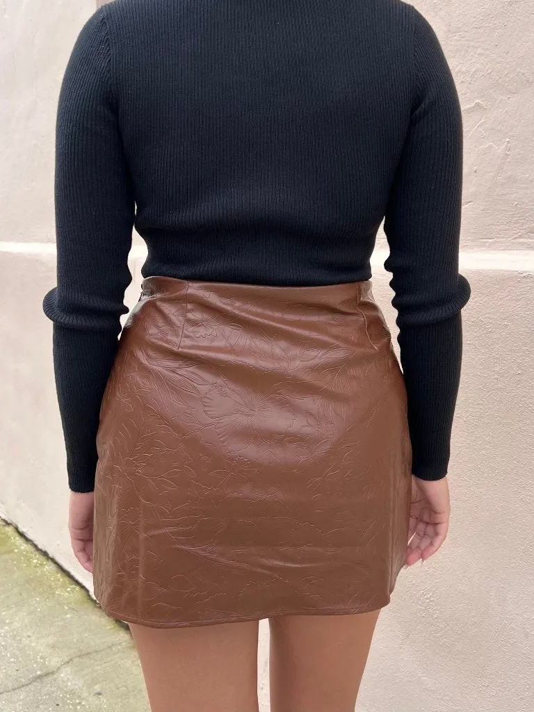 PARKER MINI SKORT IN BROWN