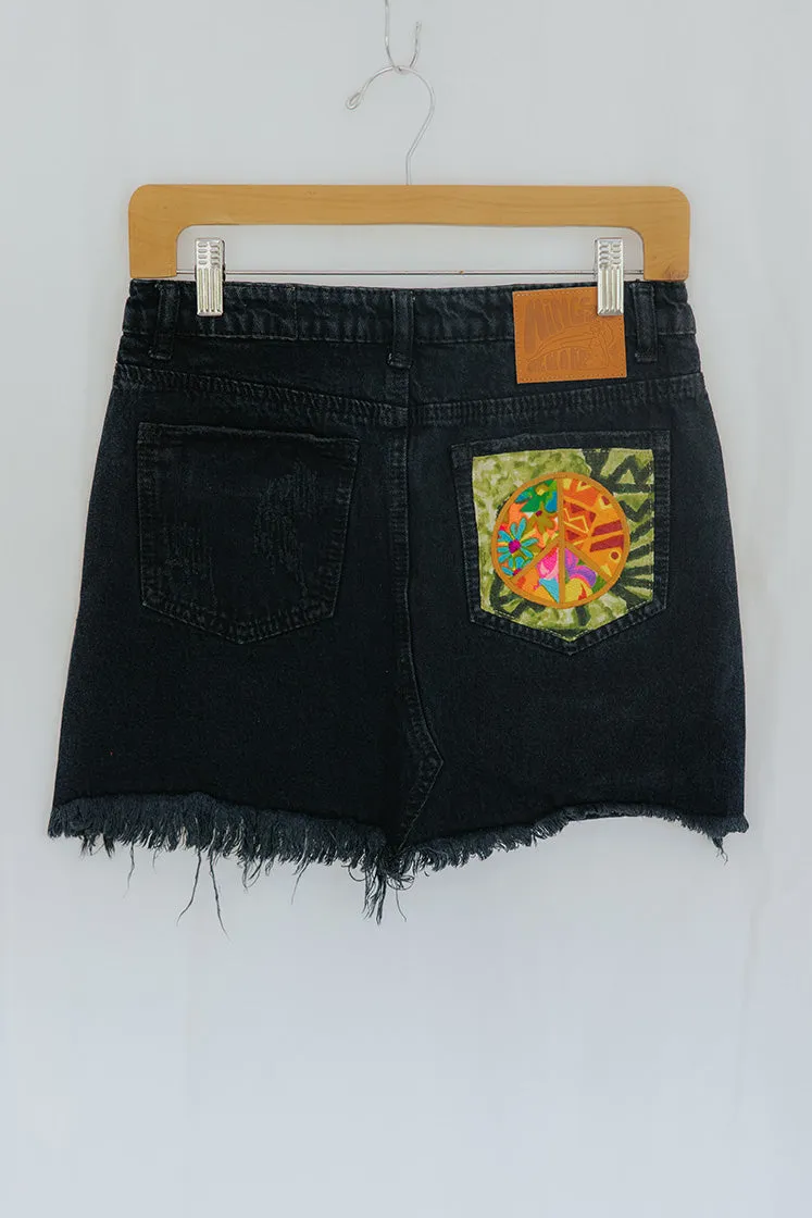 Peace Pocket Denim Skirt - #1