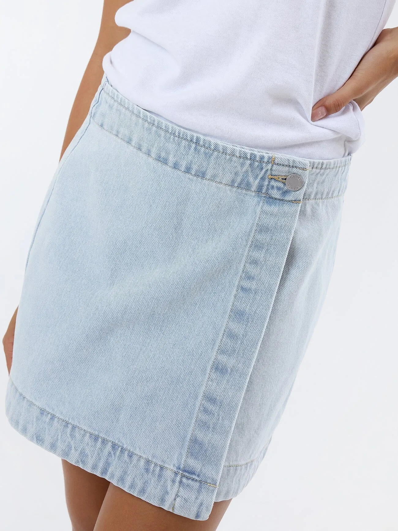 Peyton Wrap Skirt - Faded Dust Blue